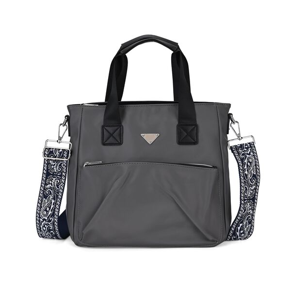 Crossbody-Tasche - mit verstellbarem Riemen und praktischen F&auml;chern, 33 x 13 x 30 cm, Blau