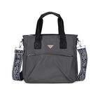 Tote-Crossbody-Tasche - mit verstellbarem Riemen und praktischen Fächern, 33 x 13 x 30 cm, Grau
