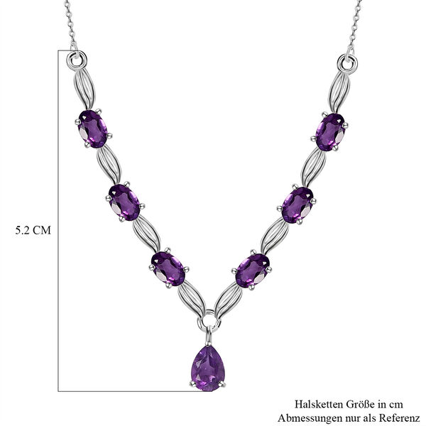 Afrikanische Amethyst Halskette, ca. 45 cm, 925 Silber ca. 3.00 ct image number 6
