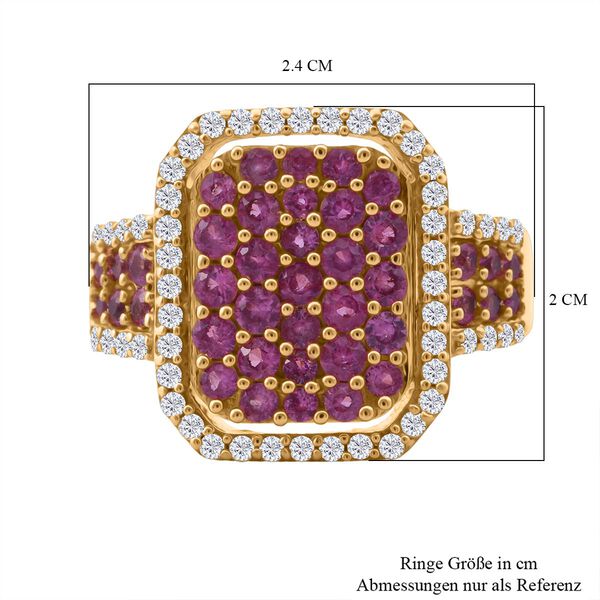 Rosa Saphir und Zirkon Ring - 1,99 ct. image number 6
