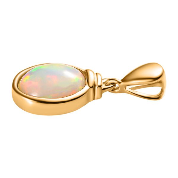 Nat&uuml;rlicher, &auml;thiopischer Welo Opal Anh&auml;nger, 925 Silber vergoldet ca. 1.17 ct image number 4