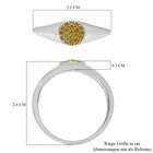 Gelber Diamant Ring 925 Silber platiniert (Größe 16.00) ca. 0,20 ct image number 5
