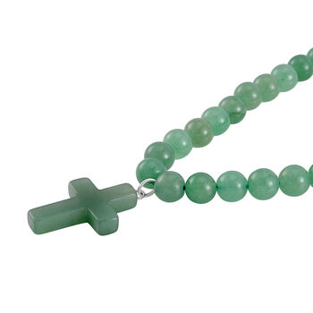 Gr&uuml;ner Aventurin Halskette, ca. 50 cm, ca. 265.00 ct