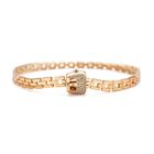 Wei&szlig;es Zirkonia-Armband, ca. 17 cm, goldfarben ca. 0.20 ct