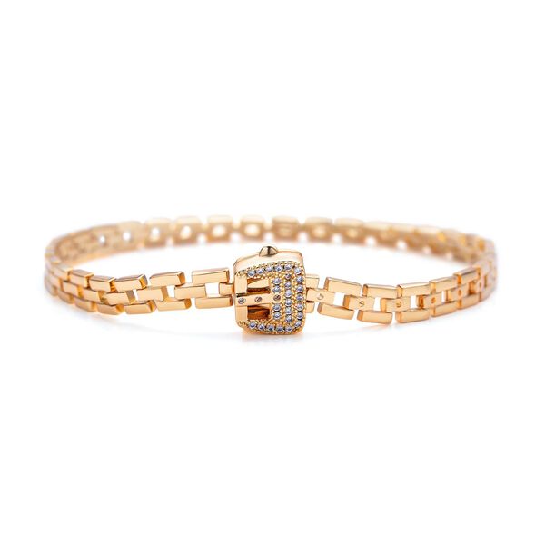 Wei&szlig;es Zirkonia-Armband, 17 cm - 0,20 ct. image number 0