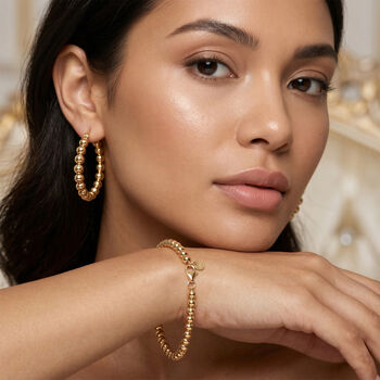 Royal Bali Kollektion- 19cm Armband und Creolen in 375 Gold