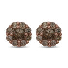 Natürliche Champagner Diamant I2-I3 Ohrstecker 375 Rose Gold 0.25 ct