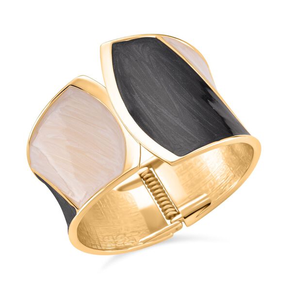 Emaille-Armreif im Colorblock-Design, 17cm, Schwarz image number 3