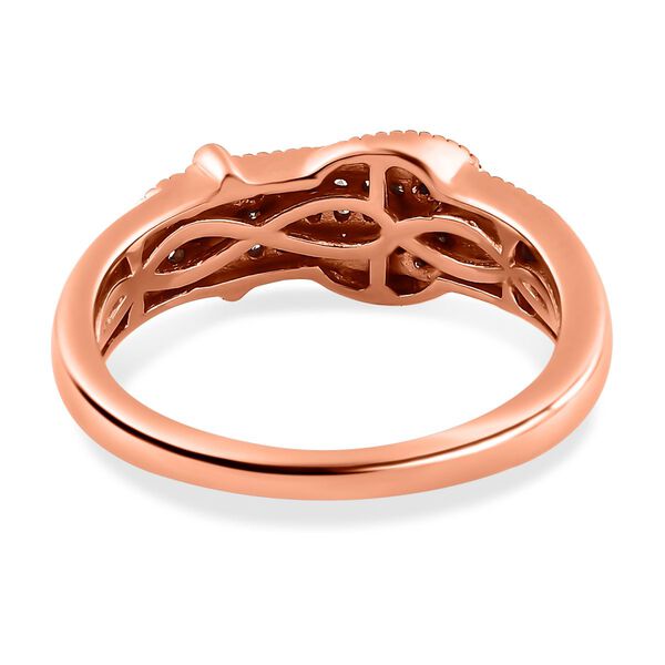 Natürlicher Champagner und weißer Diamant-Ring - 0,25 ct. image number 5