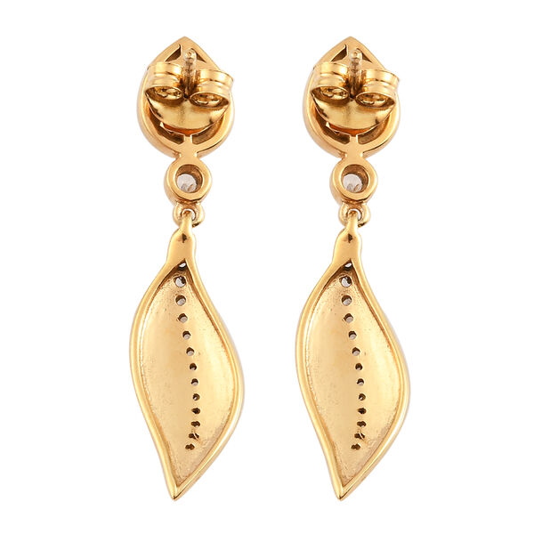 Nat&uuml;rliche, &auml;thiopische Opal und Zirkon-Ohrh&auml;nger in Silber image number 5