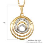 Diamant-Anhänger mit Silberkette, 50 cm, 925 Silber Gelbgold Vermeil ca. 0,33 ct image number 5