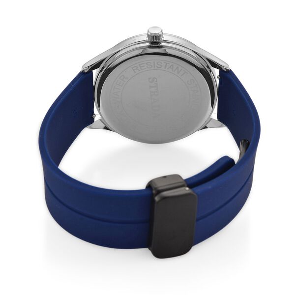 STRADA - Armbanduhr Legierung, silberfarben, Zifferblatt Blau-Hydraulic, 3 ATM wasserdicht image number 6