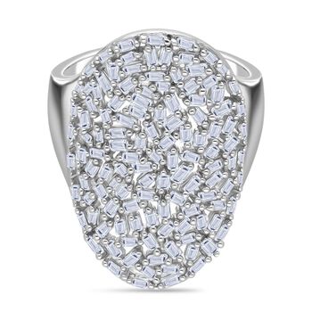 LUXURIANT DIAMOND - Wei&szlig;er Diamant SI-GH Ring 925 Silber Rhodiniert (Gr&ouml;&szlig;e 17.00) ca. 1.50 ct