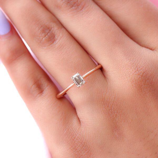 Natürlicher I1 SGL zertifizierter Champagner-Diamant-Ring - 0,50 ct. image number 3