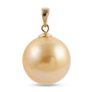 Royal Bali Kollektion - ILIANA Goldene S&uuml;dsee Perle Anh&auml;nger 750 Gelbgold