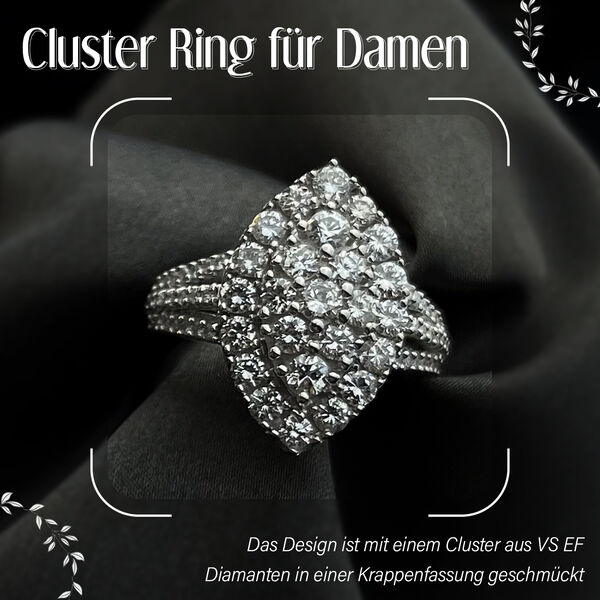 New York Kollektion - Wei&szlig;er Diamant VS EF Ring in 585 Wei&szlig;gold- 2 ct. image number 1