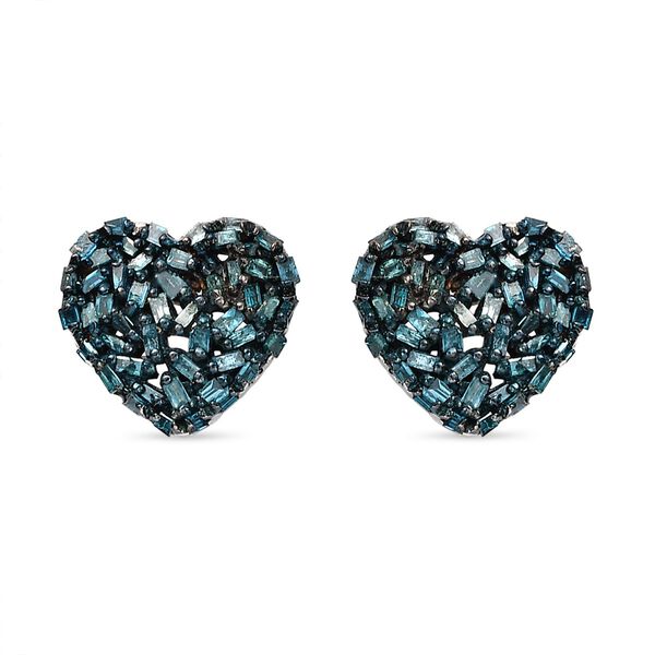 GP Heart Kollektion - Diamant und blaue Saphir-Ohrstecker- 0,54 ct.