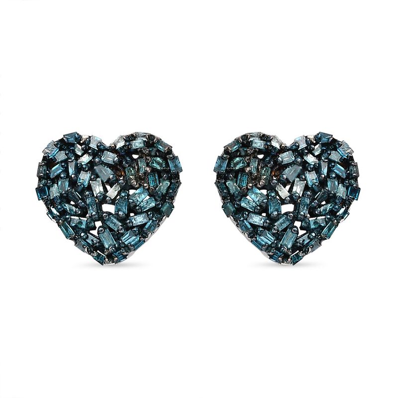 GP Heart Kollektion - blaue Diamant und blaue Saphir-Ohrstecker- 0,54 ct. image number 0