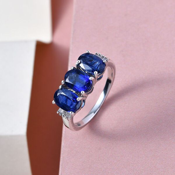 Kaschmir Kyanit und Zirkon-Ring - 3,30 ct. image number 2