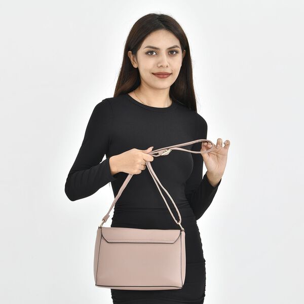 Umhängetasche aus Kunstleder, Rosa image number 3