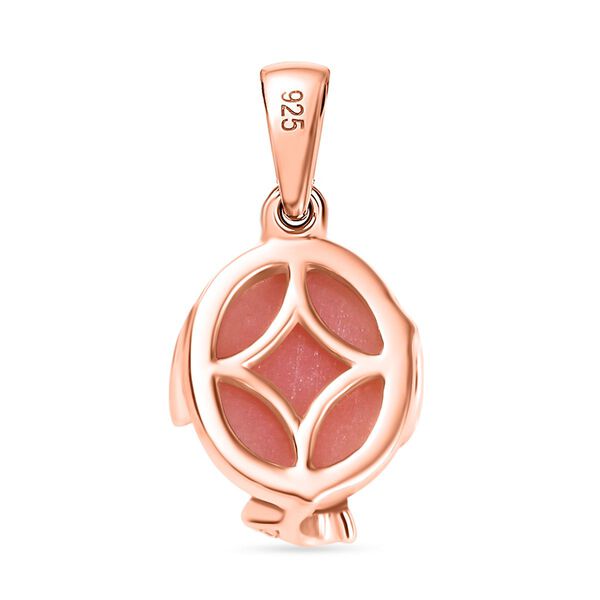 AA Vinicunca-Peruanischer Opal, Weißer Zirkon Anhänger 925 Silber 750 rosévergoldet ca. 2.50 ct image number 4