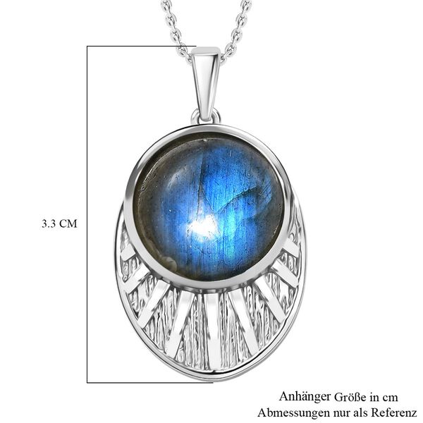 AAA Labradorit Anhänger mit 50cm Kette - 11,50 ct. image number 6