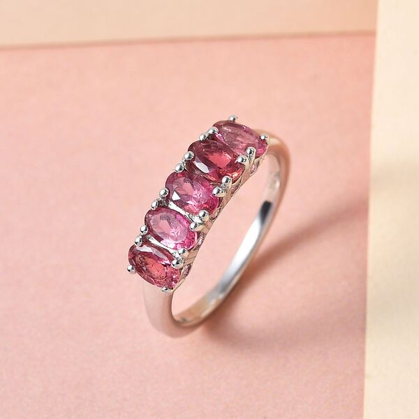 Rosa Turmalin-Ring, 1,08 ct. image number 2