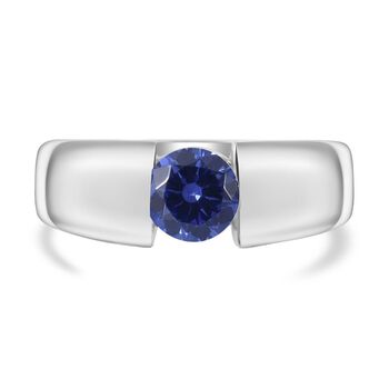 Blauer Zirkonia Ring 925 Silber rhodiniert (Gr&ouml;&szlig;e 16.00)