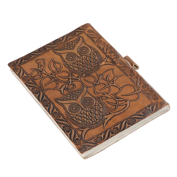 3er Set - Notizbuch mit Einband aus 100% echtem Leder, Kugelschreiber und Schl&uuml;sselanh&auml;nger gef&uuml;llt mit echtem Feueropal image number 4