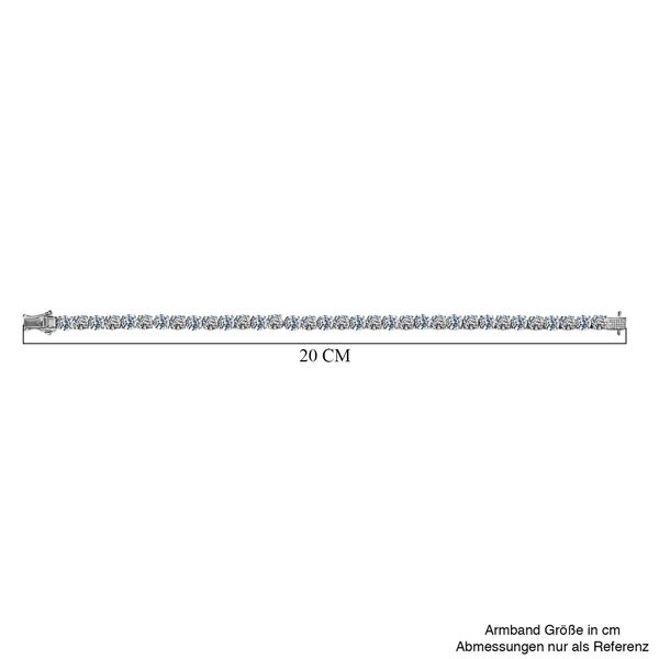 88 Facetten Moissanit Armband, ca. 19 cm, 925 Silber platiniert ca. 15.18 ct image number 5