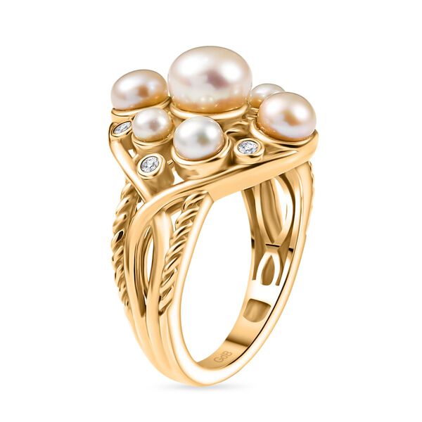 Süßwasser Perle (6-6.5 mm) Ring Nickelfreies Messing (Größe 17.00) 6.74 ct image number 5