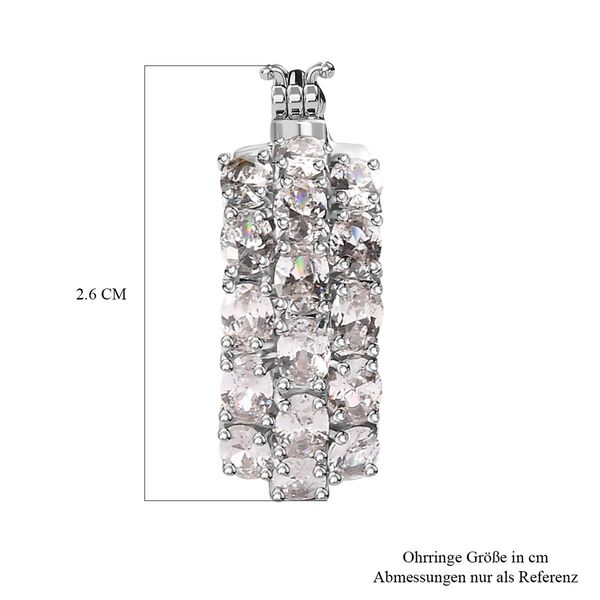 Wei&szlig;er Zirkonia Ohrringe  Edelstahl image number 4