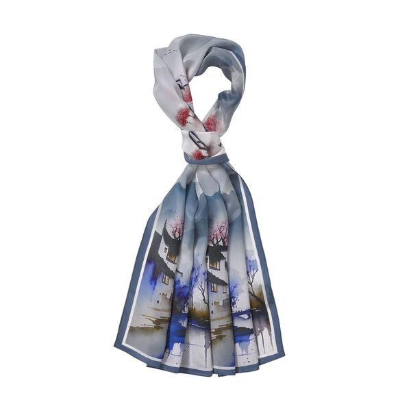 LA MAREY - Premium Selection - 100% Maulbeerenseiden, 35 x 150 cm, Lila