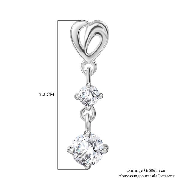 J Francis gefertigt mit SWAROVSKI- Swarovski Zirkonia Ohrringe in 925 Silber image number 6