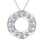 LUXURIANT DIAMOND - Lab Grown SGL zertifiziert Diamant VS-EF Anhänger mit 45 cm Kette, 925 Silber platiniert ca. 1.00 ct