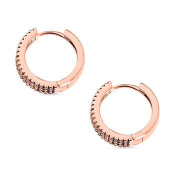 AAA Mehrfarbige Zirkonia Ohrringe, Nickelfreies Messing ros&eacute;vergoldet