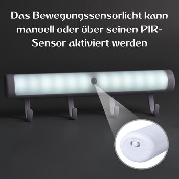 LED Bewegungsmelder-Nachtlicht mit 4 Haken