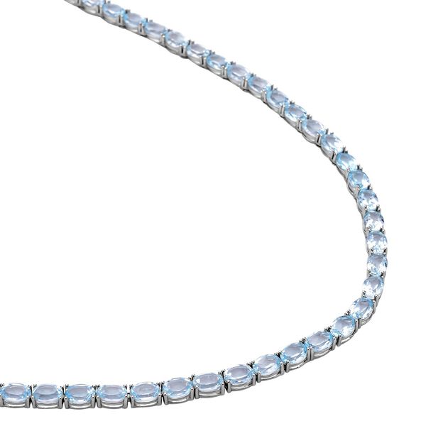 Blautopas 45cm Eternity-Halskette - 60,31 ct. image number 3