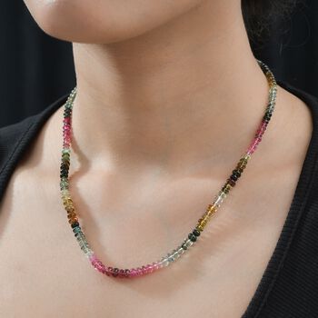 AAA Multi-Turmalin 45cm Halskette in 585 Gold - 75 ct.