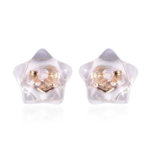 9 Paar Ohrstopper Set Stern, 925 Silber Kern mit Silikon, rhodiniert vergoldet ros&eacute;vergoldet image number 5