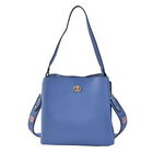 Crossbody Tasche aus Kunstleder mit abnehmbarem Riemen, Größe 24x11x22 cm, Blau