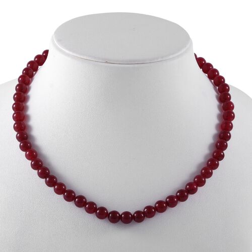 Rote Onyx-Halskette, 45 cm - 200 ct. image number 1
