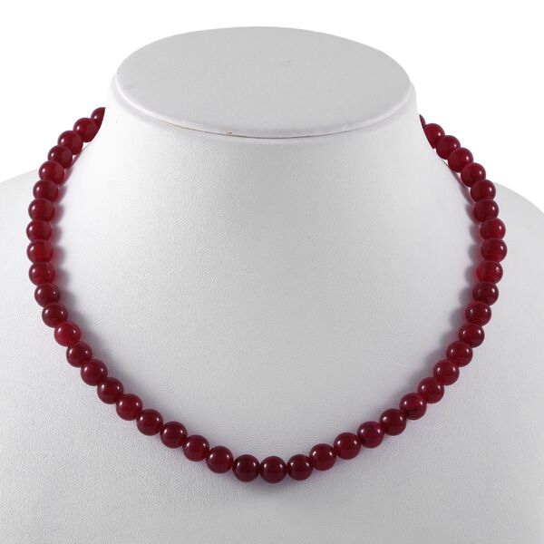 Rote Onyx-Halskette, 45 cm - 200 ct. image number 1