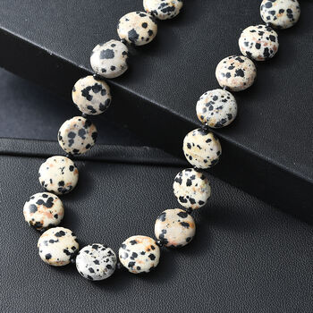 EverTrue Dalmation Jaspis und schwarze Spinell 45+5cm Halskette - 198 ct.