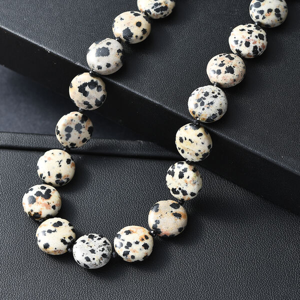EverTrue Dalmation Jaspis und schwarze Spinell 45+5cm Halskette - 198 ct. image number 2