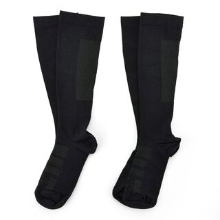 LIVMORE - 2er-Set Kupfer Infrarot-Kompressionssocken mit Selbstheizeffekt, Größe S, Schwarz