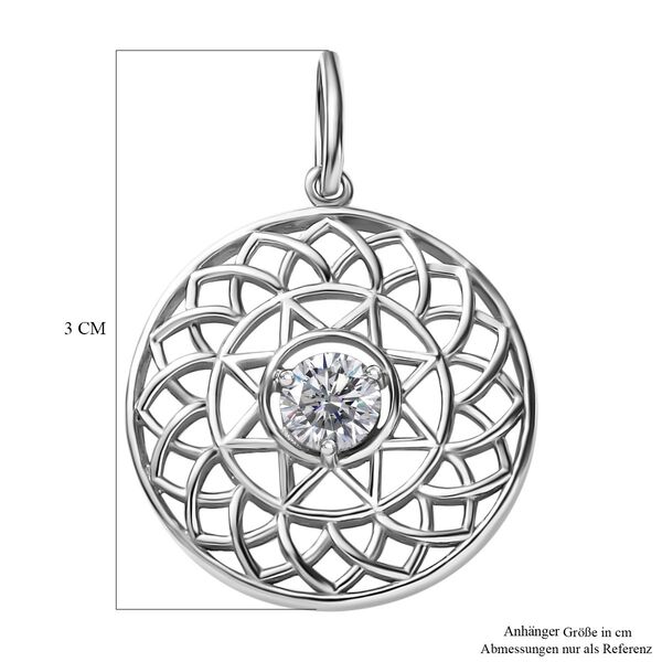 Moissanit Anh&auml;nger, 925 Silber rhodiniert, 0,44 ct. image number 5