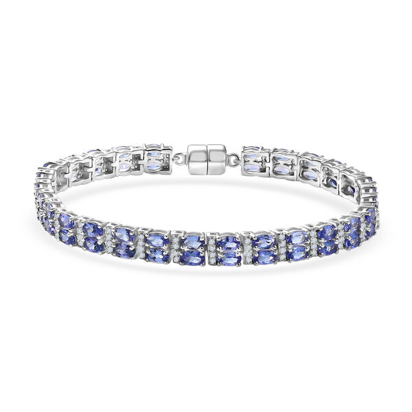 D'Joy Tansanit und Moissanit 20cm Armband - 13,63 ct.
