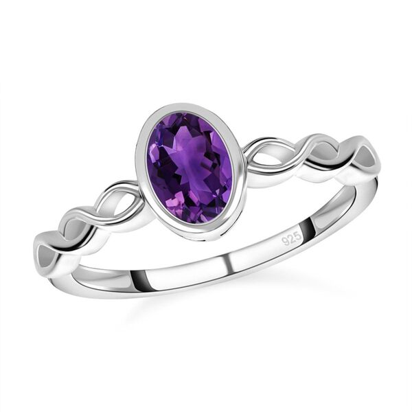 Afrikanischer Amethyst Ring 925 Silber (Größe 17.00) ca. 0,76 ct image number 4