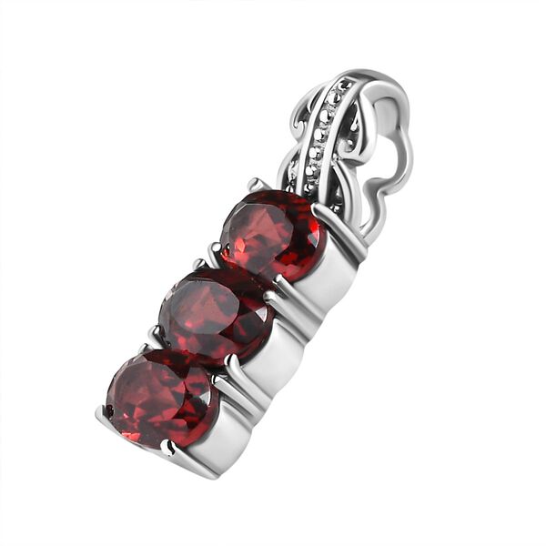 Roter Granat Schmuckset  Edelstahl ca. 5.99 ct image number 8